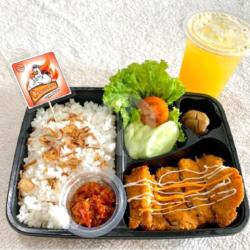 Chicken Katsu Sambal Geprek   Jeruk Peras