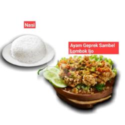 Nasi Ayam Geprek Sambel Lombok Ijo