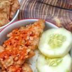 Nasi Kulit Ayam Goreng Kripsy Geprek