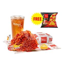 Combo 1 Fire Chicken   Waffle Fries