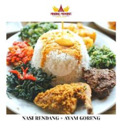 Nasi Rendang   Ayam (goreng/bakar/gulai/rendang/balado Ijo)