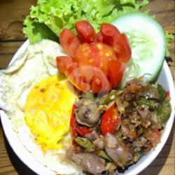 Rice Bowl Sambal Baby Cumi  Telur Ceplok