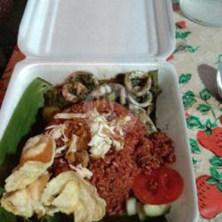 Nasi Goreng Merah Cumi Pete Teri Cabe Ijo