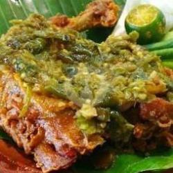 Ayam Penyet Paha/dada Cabe Ijo