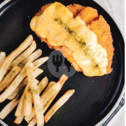 Red Cheddar Chicken Katsu (rice Or Fries)