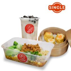 Paket Single Mie Ayam   Dimsum   Boba Susu Milo