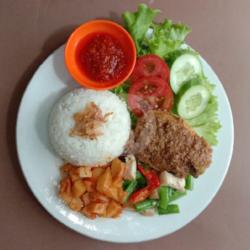 Nasi Rames Rendang Ayam