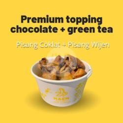 Pisang Coklat Topping Chocolate   Greentea