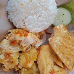 Ayam Geprek Tahu Tempe   Nasi