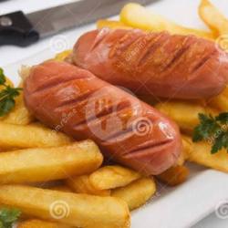 French Fries    Sosis Bratwurst Double