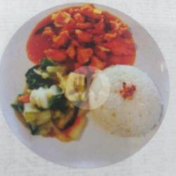 Nasi Udang Asam Manis