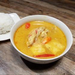 Ayam Kare Pedas   Nasi