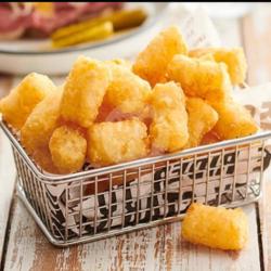 Kentang Pom Pom // Potato Nugget Hash Brown Kentang Goreng Asli Crispy Renyah Garing