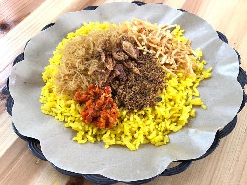 Nasi Kuning Abon Cakalang, Nasi Kuning Daging Sapi &Nasi Kuning Komplit, Serpong