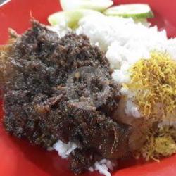 Nasi Bebek Bumbu Ireng 1/4 Ekor   Serundeng Gurih