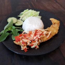 Ikan Sambal Mangga   Nasi Putih