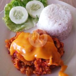 Nasi Ayam Geprek Tantu Saus Keju