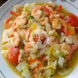 Tumis Sawi Putih Seafood
