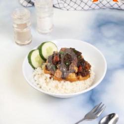 Rice Bowl Ayam Lada Hitam   Telur Mata Sapi