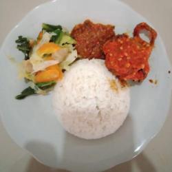 Nasi Ati Gulung   Sayur   Es Teh