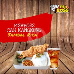 Fishboss Cah Kangkung Sambal Rica Gratis Teh Pucuk