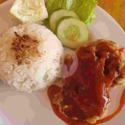 Paket Ayam Sadas Dada/p.atas  Nasi  Es Teh