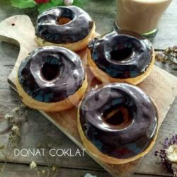 Donat Topping Coklat Leleh 4pcs