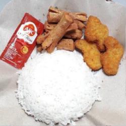 Nasi Naget  Sosis