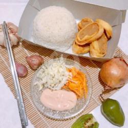 Chicken Egg Roll Rice Set
