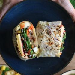 Salmon Caesar Salad Wrap