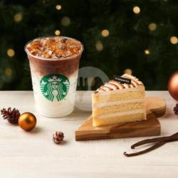 Vanilla Cookie Crumble Cake    Caramel Macchiato