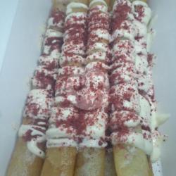 Banana Roll Toping Vanilla Red Velvet Isi 8 Pcs