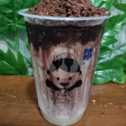 Chocolate Vanila White(topping:boba/oreo/jelly/crunch/creamchess/kejuparut)