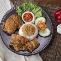 Nasi Kulit Crispy   Dada/ Paha Atas