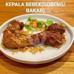 Kepala Bebek(goreng)   Sambel   Lalapan