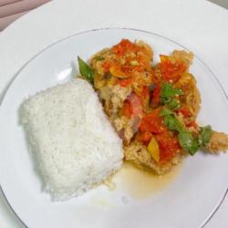 Nasi Kulit Ayam Sambal Jeruk Kemangi