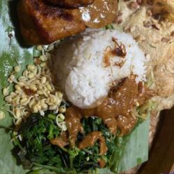 Nasi Pecel Telur Asin