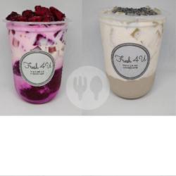 Dragon Fruit Ice Jelly Dan Soursop Yogurt Lychee