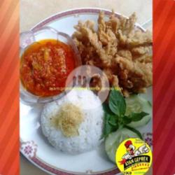 Nasi Jamur Krispy Sambal Jingkrak