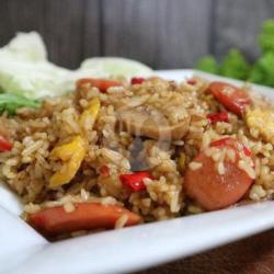 Nasi Goreng Mawut Sosis  Telur Dadar