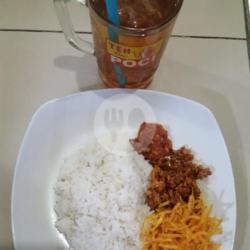 Nasi   Oreg Kering  Kentang Kering   Sambal   Es Teh Manis