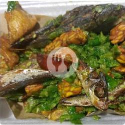 Ikan Asin Benggol Tempe Jengkol   Nasi ( Cabe Ijo )