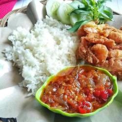 Nasi Penyetan Udang