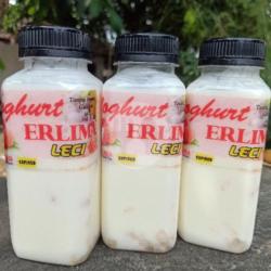 Erlima Yoghurt Leci   Buah Asli 250ml