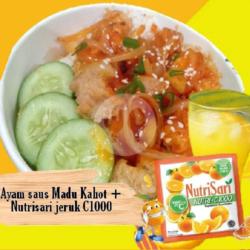 Paket Kahot 6 (ayam Saus Madu   Nutrisari Iced Ala Kahot)