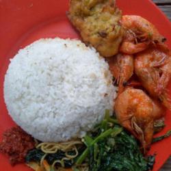 Nasi Sayur, Udang, Bergedel Jagung