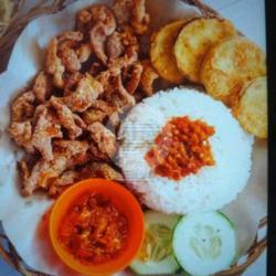 Nasi Kulit Sambal Geprek (s)