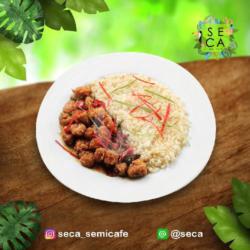 Nasi Garlic Ayam Kecap Ala Seca