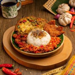 Nasi Campur Ayam Korek Bawang