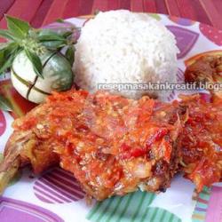 Ayam Penyet Dower   Nasi